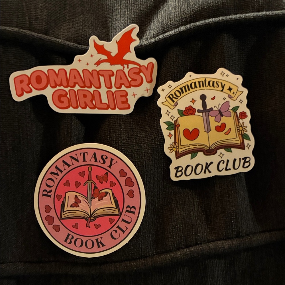 Romantasy Book Club Sticker Pack - Pink, Red, Cream